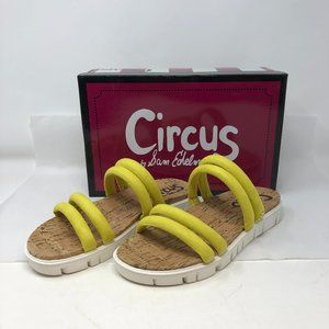 Circus by Sam Edelman Women's Narina Flat Sandal Yellow NEW in BOX FAST SHIPPING
